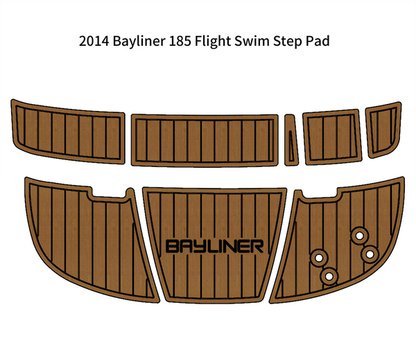2014 Bayliner 185 Flight Swim Step Platform Boat EVA Foam Teak Flooring Pad