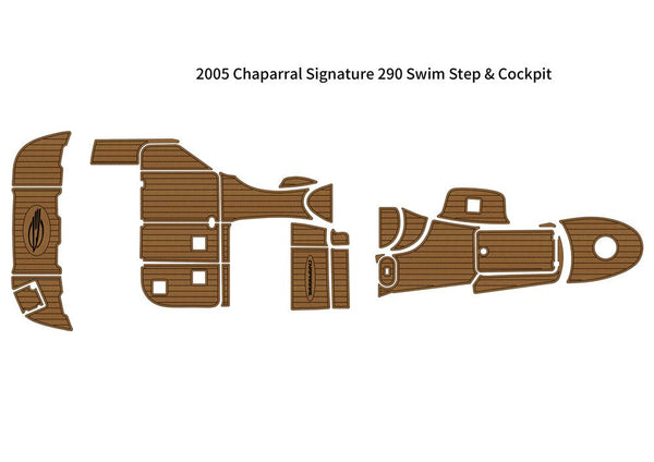 2005 Chaparral Signature 290 Swim Platform Cockpit Boat EVA Teak