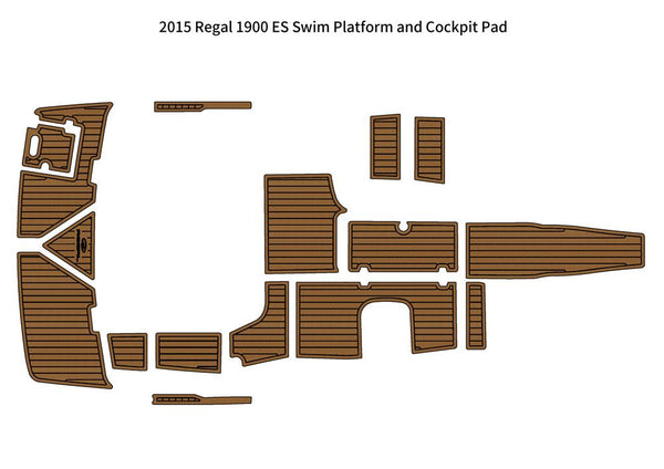 2015 Regal 1900 ES Swim Platform Cockpit Boat EVA Faux Foam Teak Deck