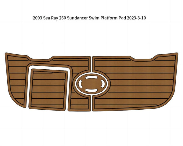 2003 Sea Ray 260 Sundancer Swim Platform Pad Boat EVA Foam Teak Deck