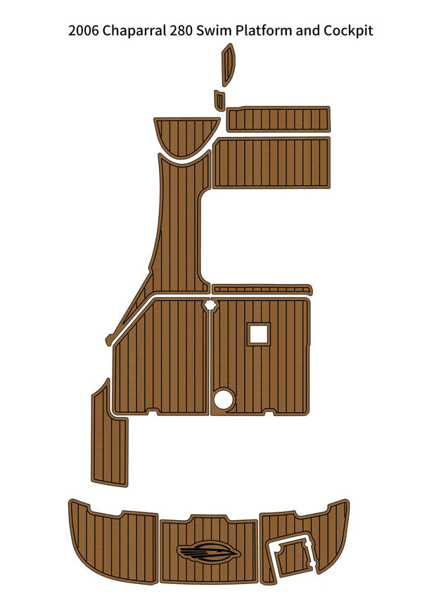 2006 Chaparral 280 Swim Platform Cockpit Boat EVA Foam Teak Deck