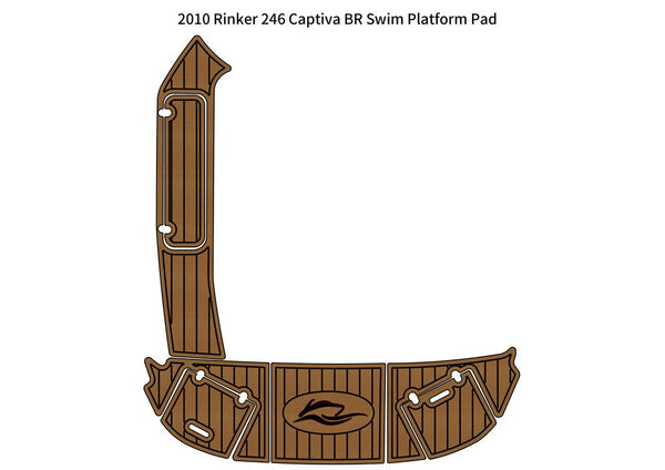 2010 Rinker 246 Captiva BR Swim Platform Boat EVA Foam Teak Deck