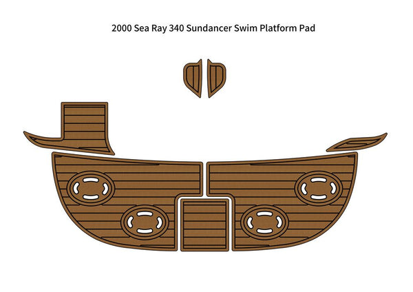 2000 Sea Ray 340 Sundancer Swim Platform Pad Boat EVA Foam Teak Deck
