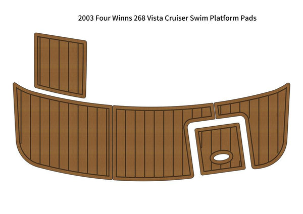 2003 Four Winns 268 Vista Cruiser Swim Platform Boat EVA Foam Teak