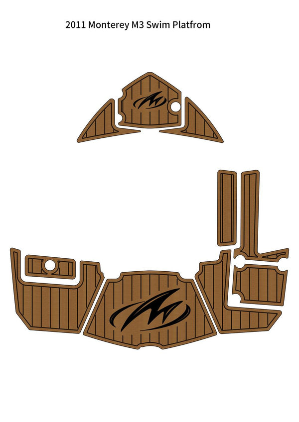 2011 Monterey M3 Swim Platform Step Pad Boat EVA Foam Faux Teak Deck