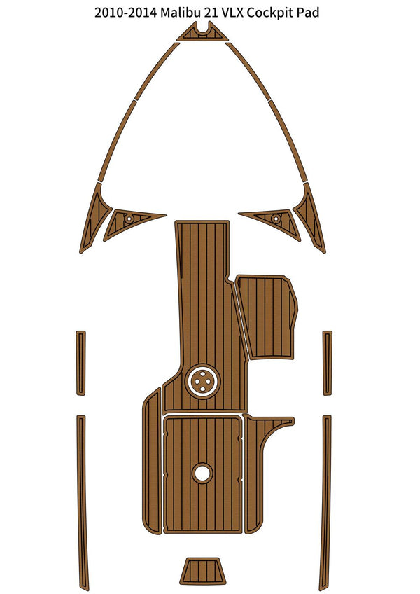 2010-2014 Malibu 21 VLX Cockpit Pad Boat EVA Foam Teak Deck Floor Mat