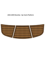 2003-2009 Moomba-3pc Swim Platform Step Pad Boat EVA Foam Teak Deck Floor Mat SeaDek MarineMat Gatorstep Style Self Adhesive