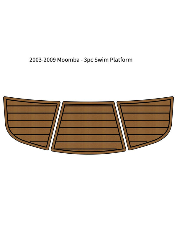 2003-2009 Moomba-3pc Swim Platform Step Pad Boat EVA Foam Teak Deck