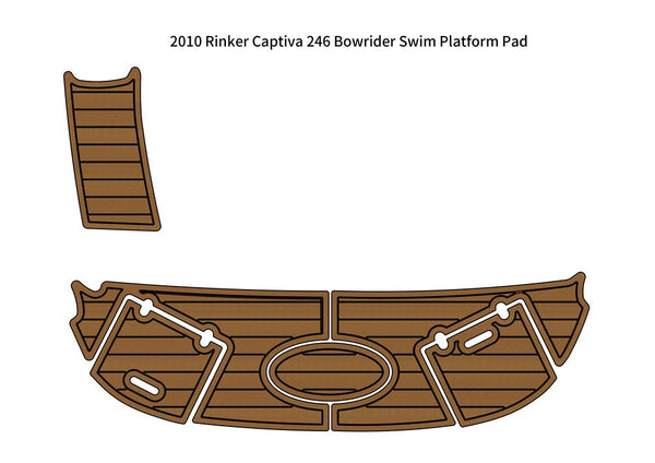 2010 Rinker Captiva 246 Bowrider Swim Platform Boat EVA Foam Teak Deck