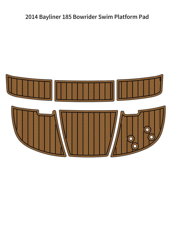 2014 Bayliner 185 Bowrider Swim Platform Boat EVA Foam Teak Deck