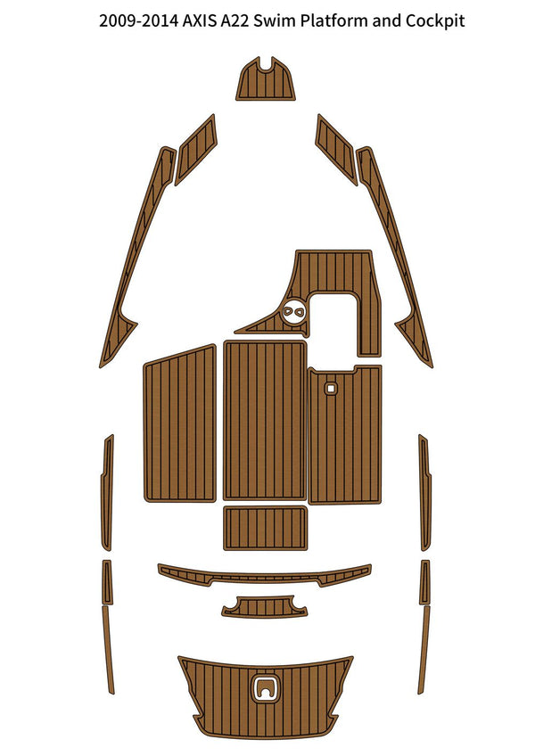 2009-2014 AXIS A22 Swim Platform Cockpit Pad Boat EVA Foam Teak Deck