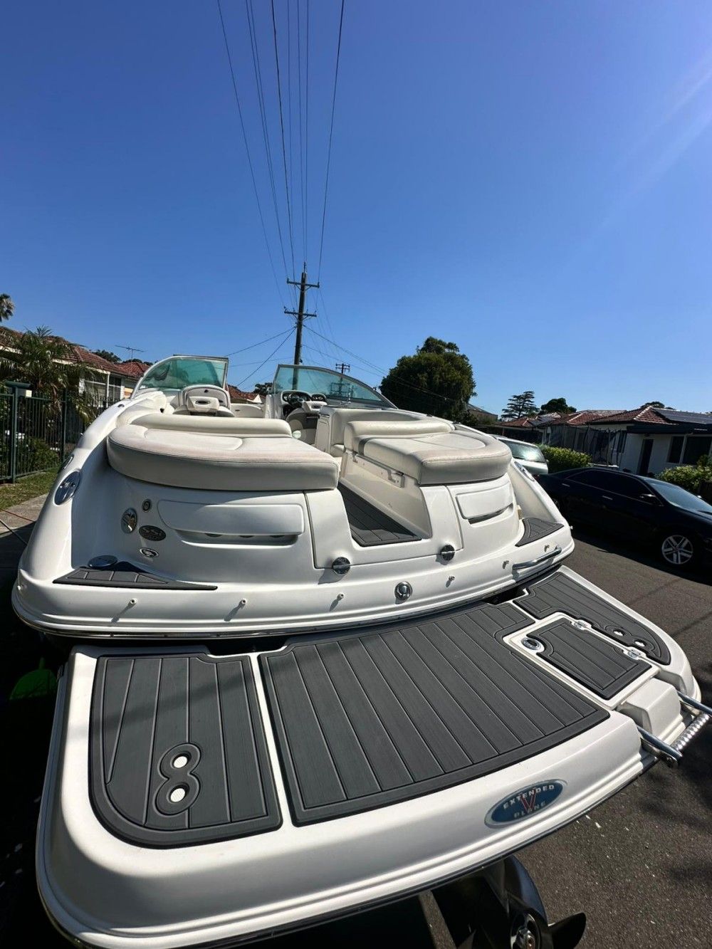 2007 Chaparral 246 SSI Swim Platform Cockpit Boat EVA Foam Teak Floor Pad Mat SeaDek MarineMat Gatorstep Style Self Adhesive