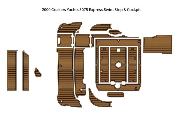 2000 Cruiser Yachts 3075 Express Swim Platform Cockpit Pad Boat