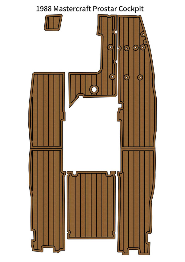 1988 Mastercraft Prostar Cockpit Pad Boat EVA Foam Faux Teak Deck