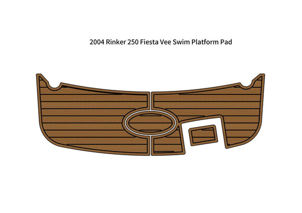 2004 Rinker 250 Fiesta Vee Swim Platform Boat EVA Faux Foam Teak Deck