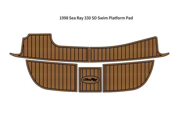 1998 Sea Ray 330 SD Swim Platform Pad Boat EVA Foam Faux Teak Deck