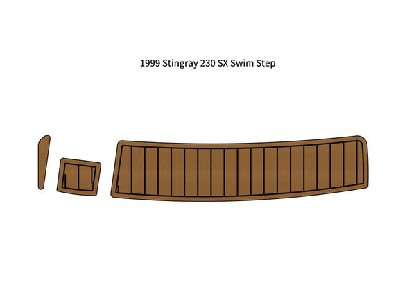 1999 Stingray 230 SX Swim Platform Step Pad Boat EVA Foam Teak Deck