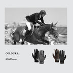 Equestrian Riding Gloves, Full-Palm Silicone Anti-Slip & Durable Touchscreen Model, Ice-Silk Cooling, Breathable, and UV-Protective, Suitable for Outdoor Sports, Driving, and Training—White-XL