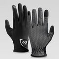 Equestrian Riding Gloves, Full-Palm Silicone Anti-Slip & Durable Touchscreen Model, Ice-Silk Cooling, Breathable, and UV-Protective, Suitable for Outdoor Sports, Driving, and Training—Black-L
