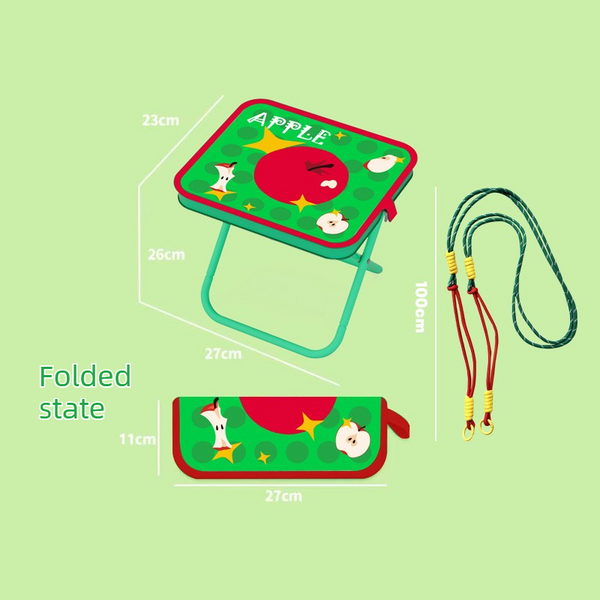 Portable folding camping chair,  versatile folding chair for outdoor fishing, waiting in line, and picnics - Green Apple Pa