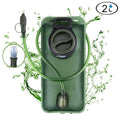2L Outdoor Sports Hydration Pack, Portable Water Bladder for Running and Hiking, Food-Grade Water Bag - Green