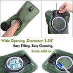 2L Outdoor Sports Hydration Pack, Portable Water Bladder for Running and Hiking, Food-Grade Water Bag - Green