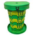 Outdoor Foldable Portable Toilet, Emergency Toilet Seat, Portable Camping Toilet Stool with Height Adjustment - Green