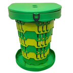 Outdoor Foldable Portable Toilet, Emergency Toilet Seat, Portable Camping Toilet Stool with Height Adjustment - Green