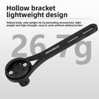 Lightweight Bike Computer Mount, One-Piece Extension Mount, Aluminum Alloy Cycling Mount - Black