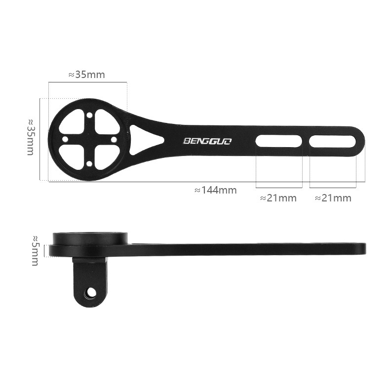 Lightweight Bike Computer Mount, One-Piece Extension Mount, Aluminum Alloy Cycling Mount - Blue