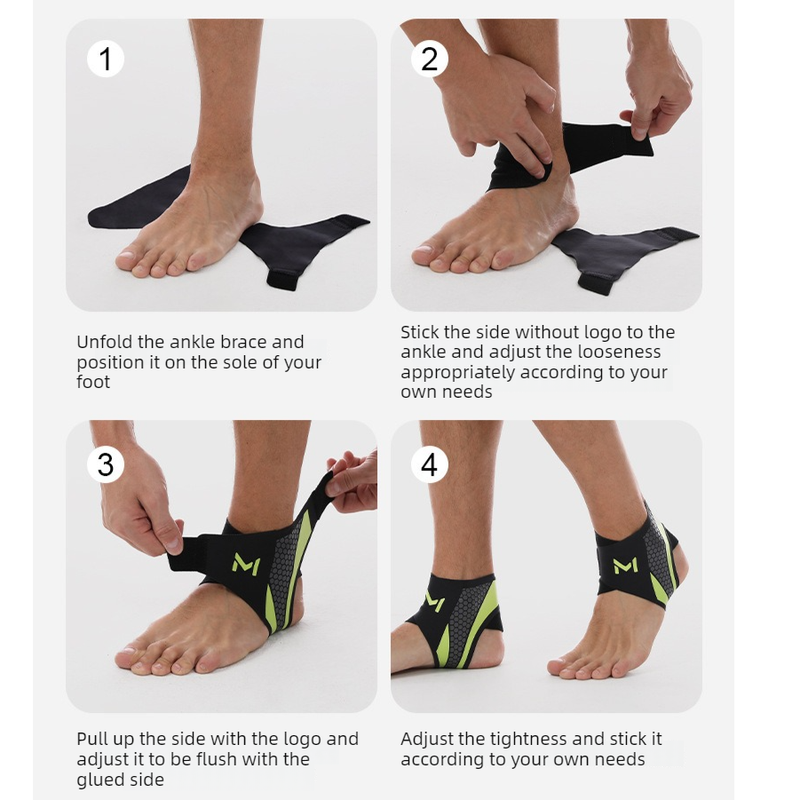 2-Pack Adjustable Compression Ankle Braces, Lightweight and Twist-Resistant - Gray