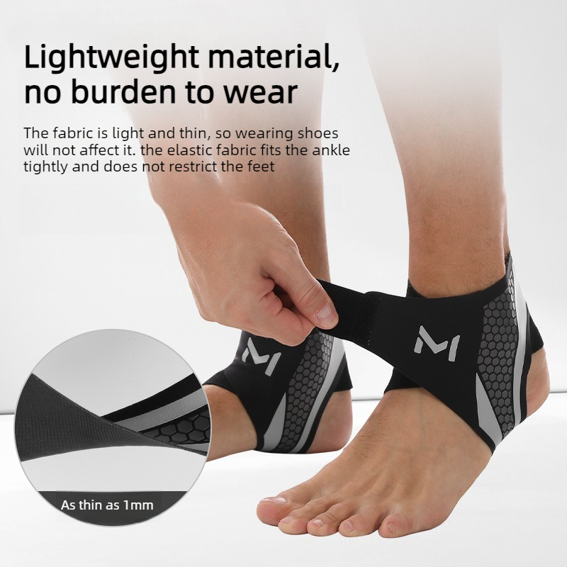 2-Pack Adjustable Compression Ankle Braces, Lightweight and Twist-Resistant - Green