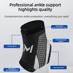 2-Pack Adjustable Compression Ankle Braces, Lightweight and Twist-Resistant - Green