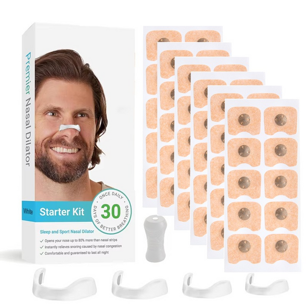 Square Magnetic Nose Clip Set (White)