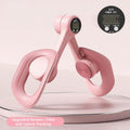 Pink - Multifunctional Thigh Master Trainer with Calorie & Time Counter, Home Kegel Exerciser for Inner Thighs, Buttocks, and Arms