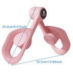Pink - Multifunctional Thigh Master Trainer with Calorie & Time Counter, Home Kegel Exerciser for Inner Thighs, Buttocks, and Arms