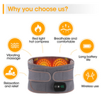Far Infrared Hot Compress Waist Support Belt, Wireless USB Charging Vibration Massager Belt for Lumbar & Abdomen Care