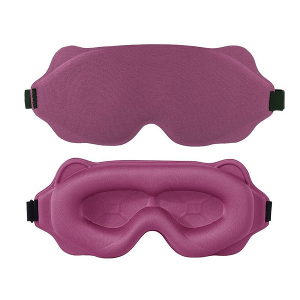 3D Contoured Light-Blocking Sleep Mask - Magenta