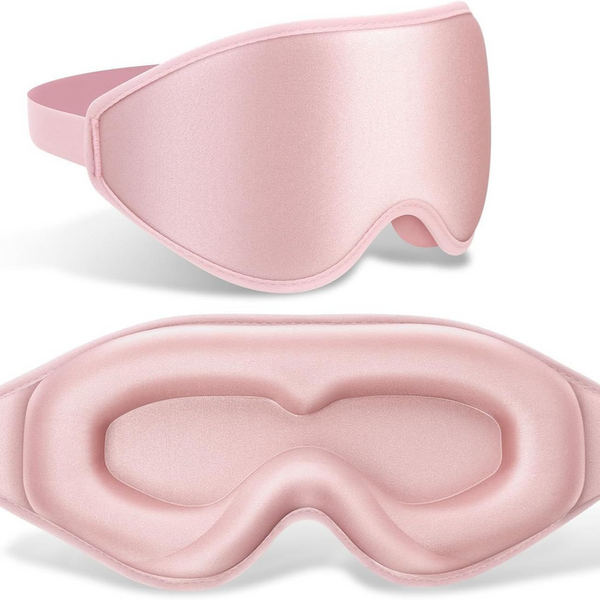 3D Deep Contoured Memory Foam Sleep Eye Mask - Pink