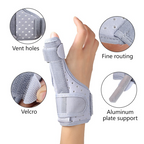 Thumb Support Brace, Adjustable Wrist & Thumb Stabilizer, Breathable Protector for Tendonitis—Gray