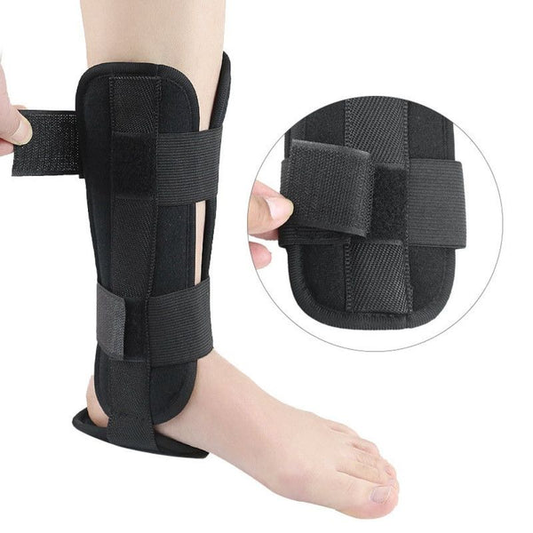 Adjustable Ankle Brace, Breathable Stabilizer Splint for Sprain Recovery & Sports Protection - Black L