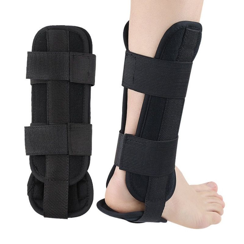 Adjustable Ankle Brace, Breathable Stabilizer Splint for Sprain Recovery & Sports Protection - Black L