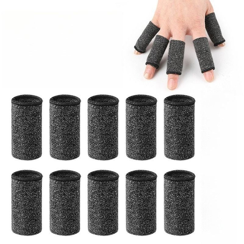 10PCS Elastic Compression Finger Sleeves, Breathable Support Protectors for Sports & Daily Use-L