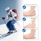 2PCS Gourd-Shaped Gel Pads for Ski Boots, Self-Adhesive Shock Absorbing Heel Liners, Reusable & Washable