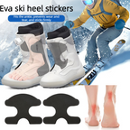 5 Pairs 10PCS Self-Adhesive EVA Heel Pads for Ski Boots, Curved Shock Absorbing Anti-Friction Foam Liner Inserts