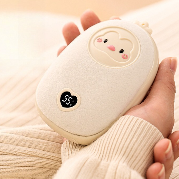 2-in-1 Rechargeable Hand Warmer & Power Bank (Beige)