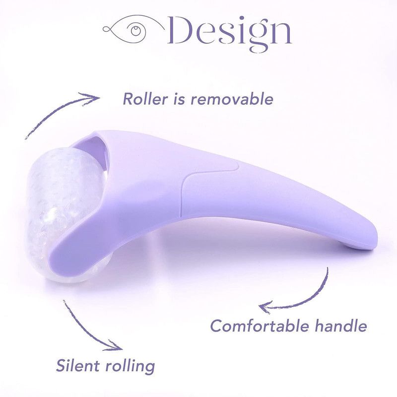 Detachable Ice Roller Facial Massager, Cooling Ice Bead Roller for Skin Soothing and Pore Minimizing, Full-Body Cold Massage Tool - Blue