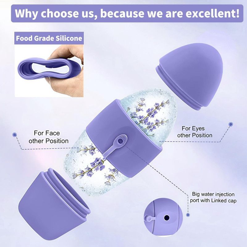 2-Pack - 2-in-1 Dual-Head Ice Beauty Device, Cold Compress Lifting and De-Puffing Skincare Tool for Home Use - Red