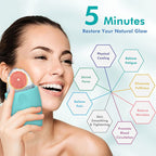 2-Pack - 2-in-1 Dual-Head Ice Beauty Device, Cold Compress Lifting and De-Puffing Skincare Tool for Home Use - Cyan