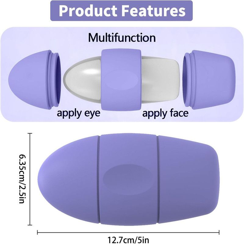 2-Pack - 2-in-1 Dual-Head Ice Beauty Device, Cold Compress Lifting and De-Puffing Skincare Tool for Home Use - Cyan